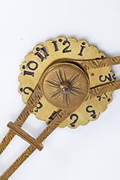Maxi-Comtoise-Uhr mit 2 Glocken, seltene Schlag-Anordnung